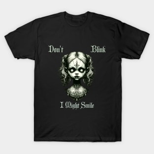 Macabre and Cute Goth Doll T-Shirt